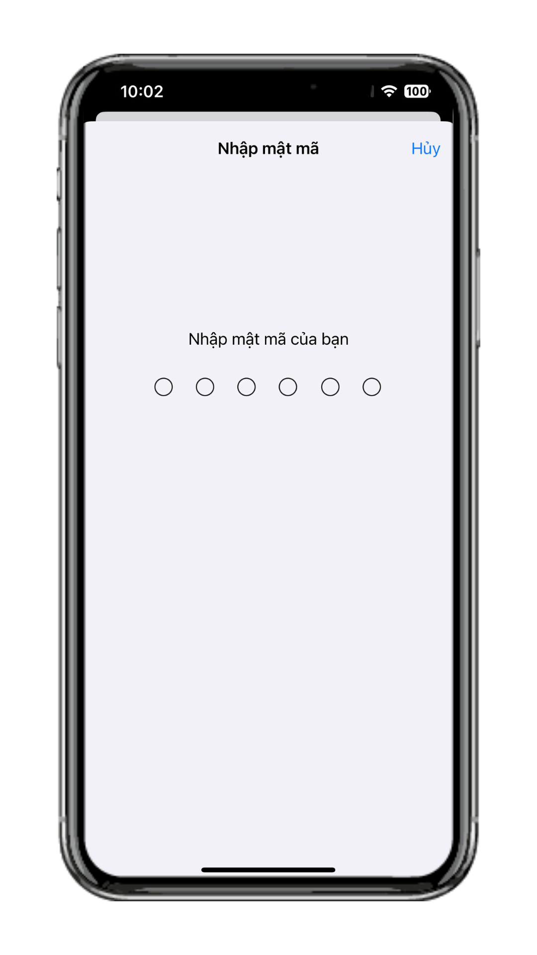 Bước 6: Nhập khoá màn hình